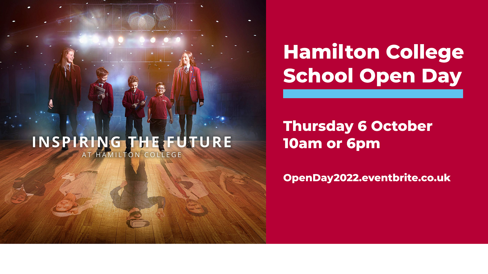 Open Day 2022 - Thursday 6 October 2022 - 10am or 6pm